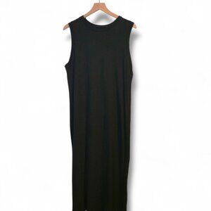 Universal Thread dress womens Large black tank midi sleeveless jersey NWT